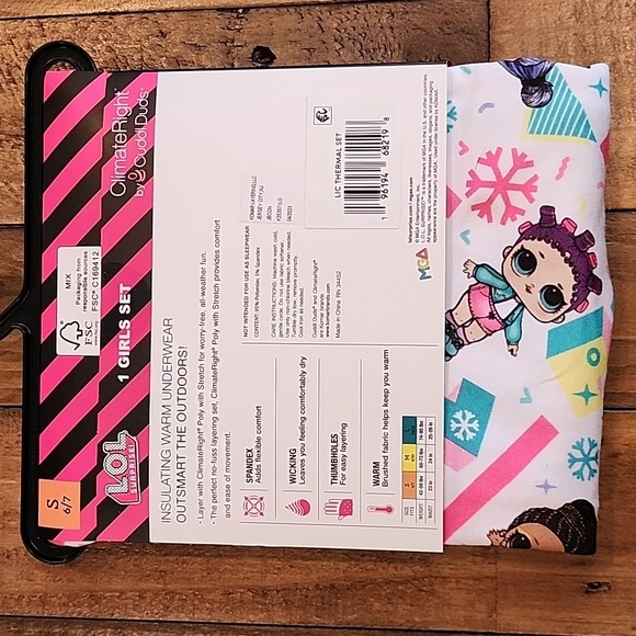 ClimateRight by Cuddl Duds L.O.L. Surprise! Girls Thermal Set Size Small 6/7 - Picture 6 of 10